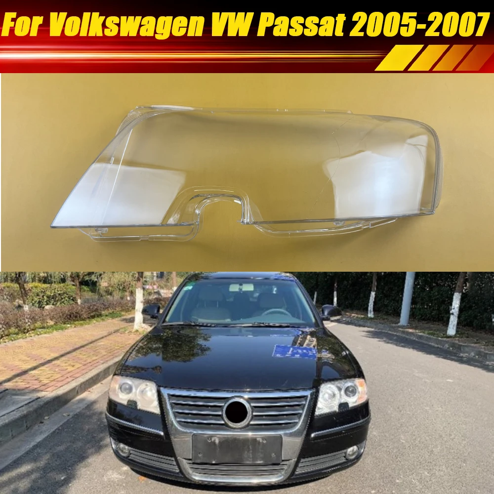 

For Volkswagen VW Passat 2005 2006 2007 Front Headlamps Cover Transparent Headlight Shell Lens Plexiglass Replace Lampshade