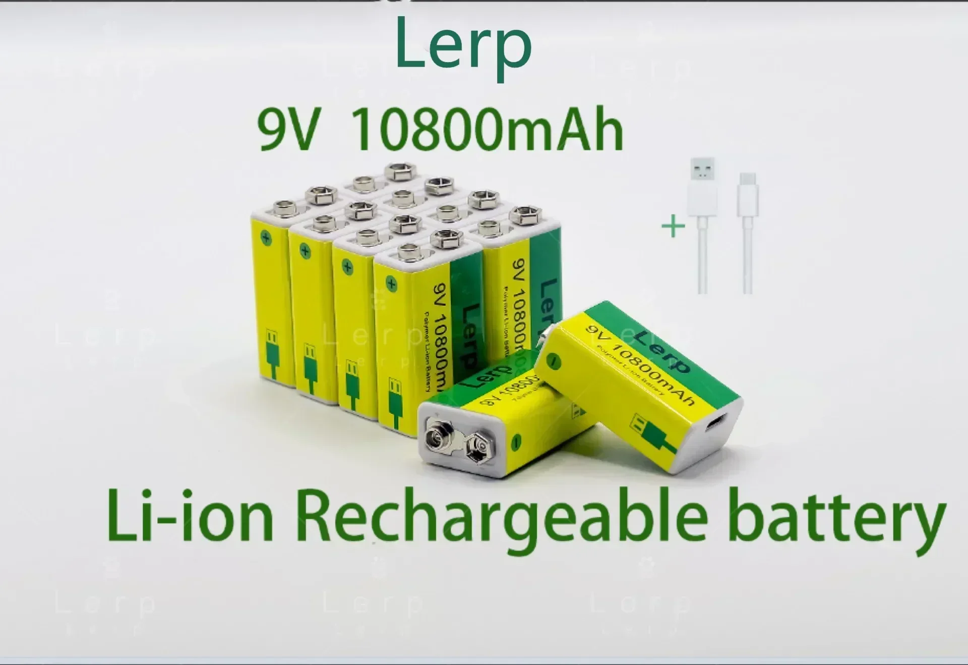 High-Quality Rechargeable Lithium-Ion Battery: 9V, Suitable for Toy KT Microphones, with Mini USB Charging