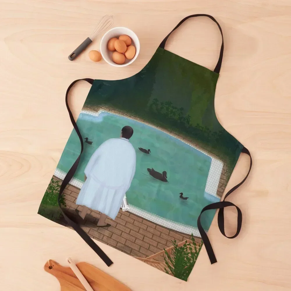 

Him, with those ducks... Apron chef costume Kitchen For Women Ladies chefs Apron