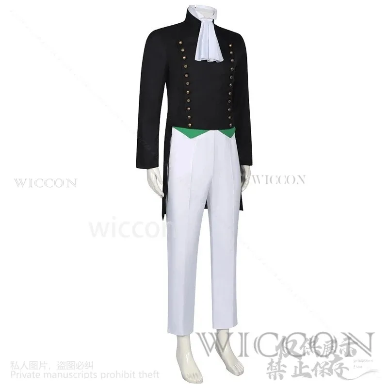 

Sieglinde Sullivan Cosplay Black Anime Butler Costume Jacket Pants Bow Tie Full Set For Halloween Christmas Party Customized