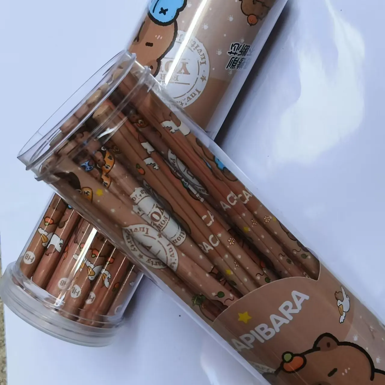 30Pcs/Set Capybara Cute Kawaii Cartoon Pencil HB Sketch Items Drawing Stationery Student School Office Supplies