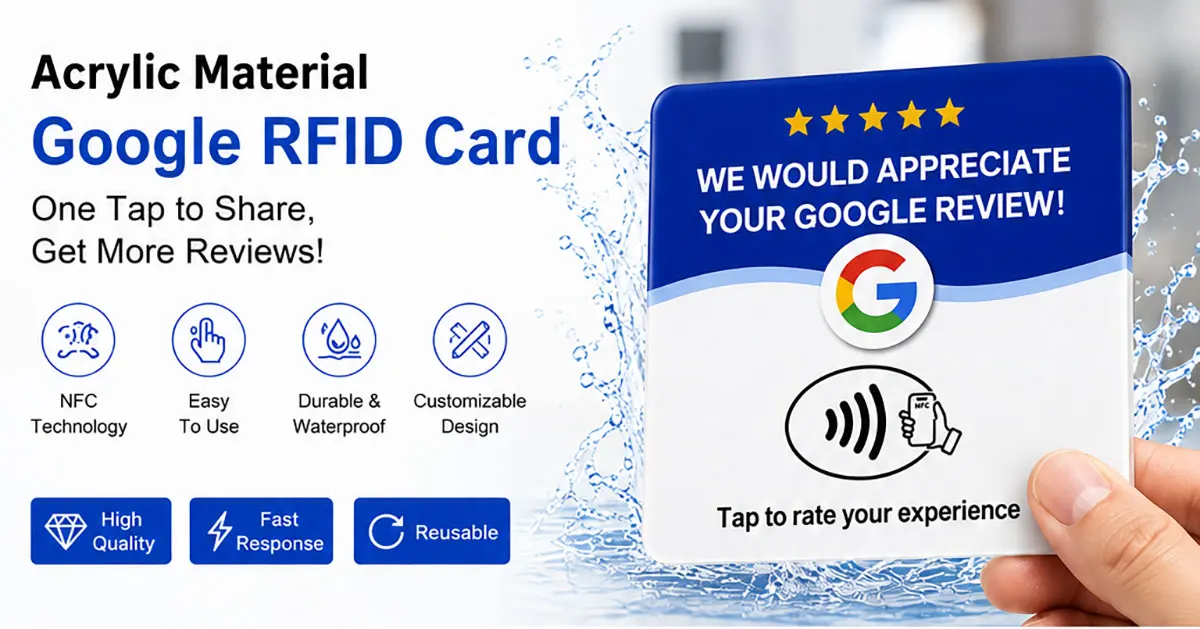 10pcs Google Signboard Card NFC Code Tap Business Desktop Sticker Google Card Social Media RFID Card NFC Google Review Card