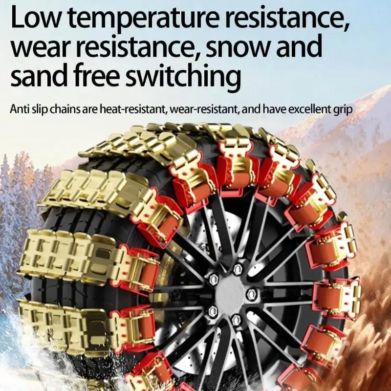 

4pcs Global Fast Installation Vehicle Pull Fetters Strengthened Grasp for Winter Driving Mobile security Sleet H9EE