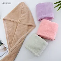 1PC Hair Drying Hat Quick-dry Microfiber Hair Towel Cap Hat Women Bath Hat Solid Towel Cap Super Absorption Turban Hair Dry Cap