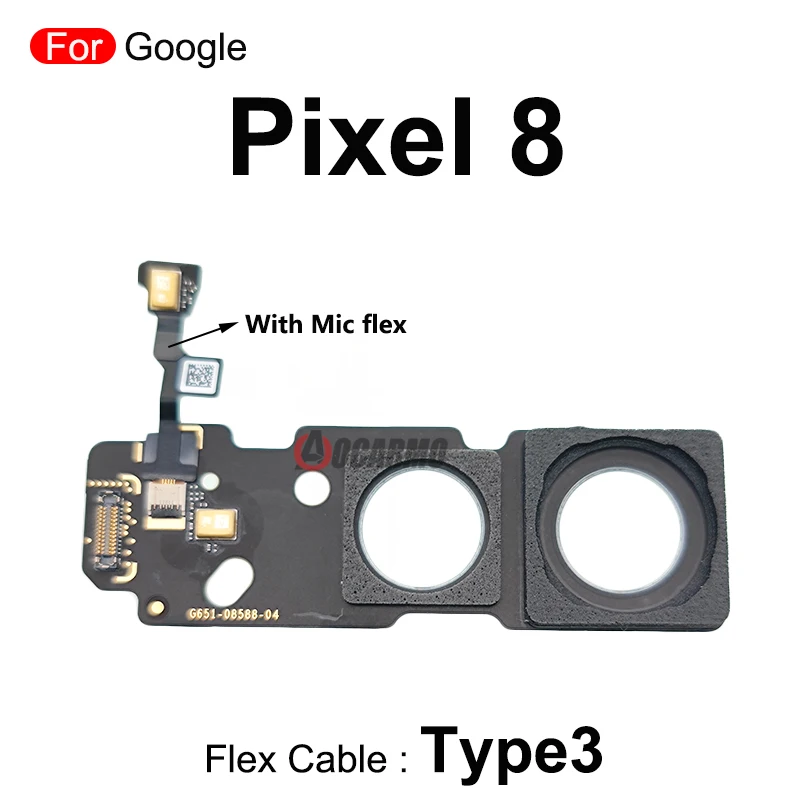Для Google Pixel 8 9 Pro гибкий кабель верхней микрофона и датчик вспышки, шумоподавление, запасные части для микрофонной платы
