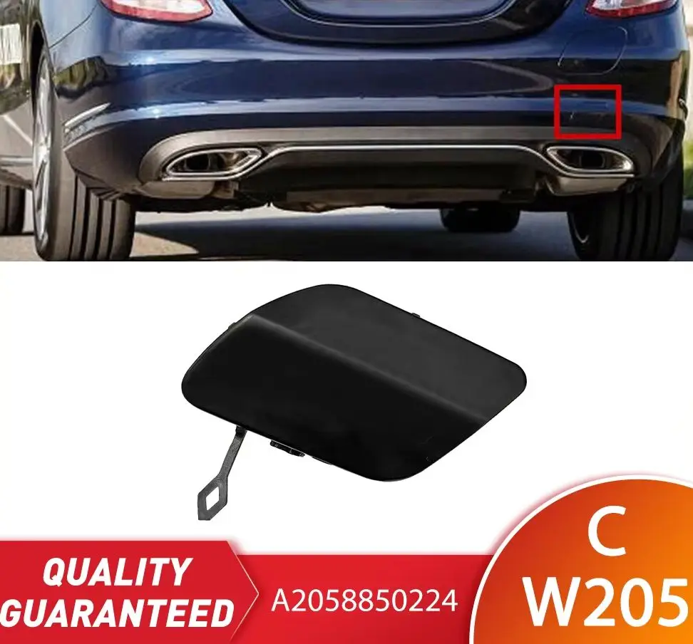Car Rear Bumper Tow Hook Cover Towing Eye Cap For Mercedes C-CLASS (W205) 2015-2021 A2058850224 2058850224
