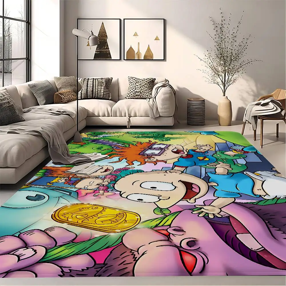 Cartoon Funny R-Rugrats Floor Mat INS Style Soft Bedroom Floor House Laundry Room Mat Anti-skid Household Carpets