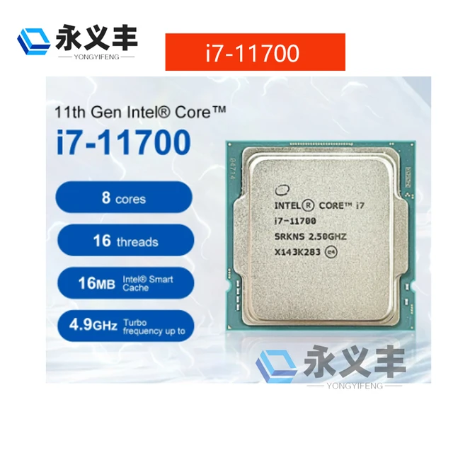 I7 i7-11700 i711700 11700 ghzオクタコア16スレッドCPUプロセッサl3 = 16m 65w lga 11700純正 -  AliExpress