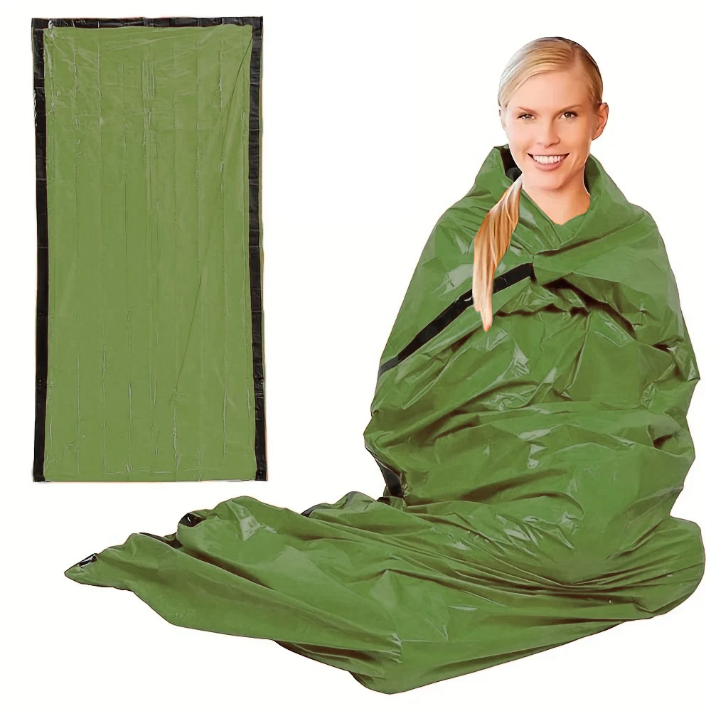 Tragbare Wasserdichte Notfall Überleben Schlafsack Outdoor Edc Camping Ausrüstung Thermische Sack Erste Hilfe Rettungs Kit Mylar Decke