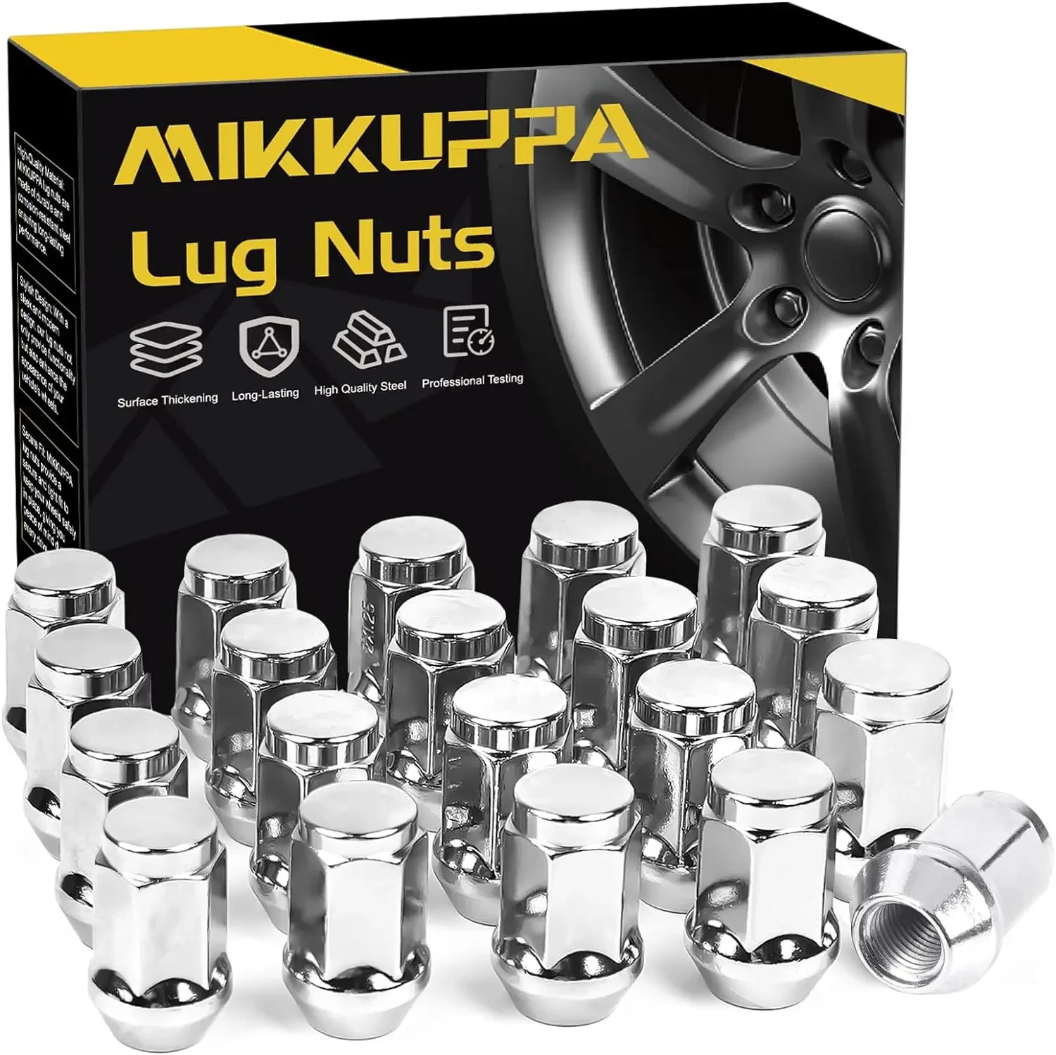 

MIKKUPPA M12x1.25 Wheel Nuts - Replacement for Nissan 1988-2023 Maxima, Automotive Aftermarket, Durable Stainless Steel