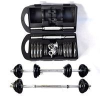 Wholesale Gym Weight Boxed 15/20/30kg Barbell Dumbbell Set Round Stoving Varnish Coated Dumbbel