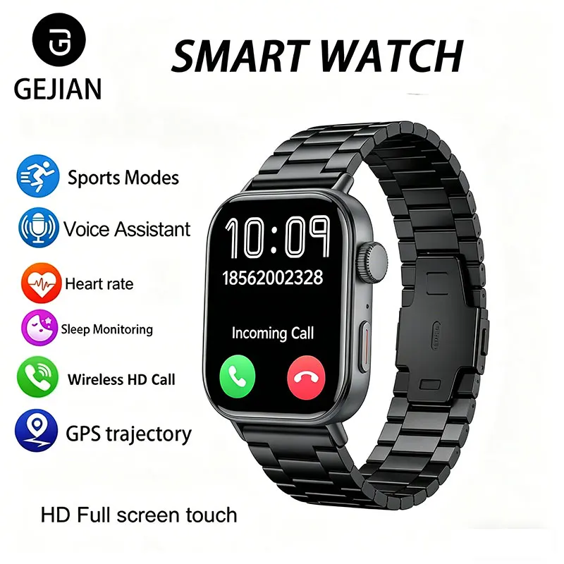 

2026 New Smart Watch 1.75-inch Heart Rate Health Monitoring IP67 Waterproof Smartwatch Multiple Exercise Modes for Android iOS