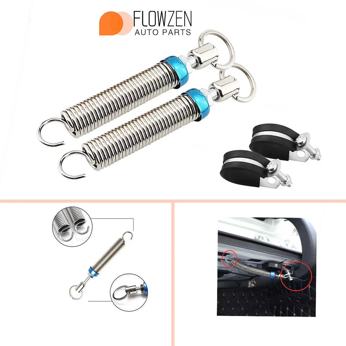 For Cars Trunk Spring Tool Lifter Automatically Open Tool Car Trunk Lid Spring Metal Spring Lifting Device Trunk Spring