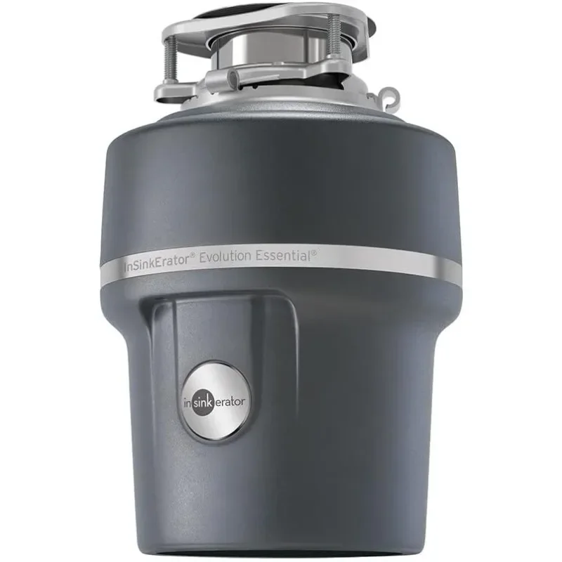 InSinkErator Garbage Disposal with Power Cord & Air Switch, Evolution Essential XTR, Quiet Series, 3/4 HP Continuous Feed, Gray