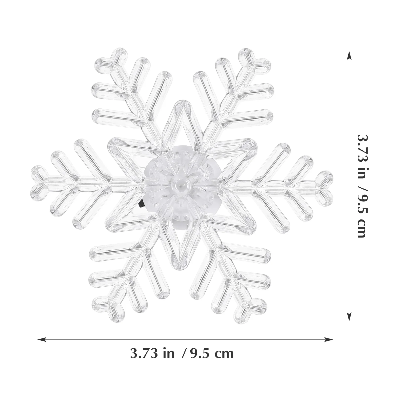 Veilleuse à ventouse pour décoration de fenêtre, lampe de Noël, ornement de Noël, lumières de fête de flocon de neige, 5 pièces