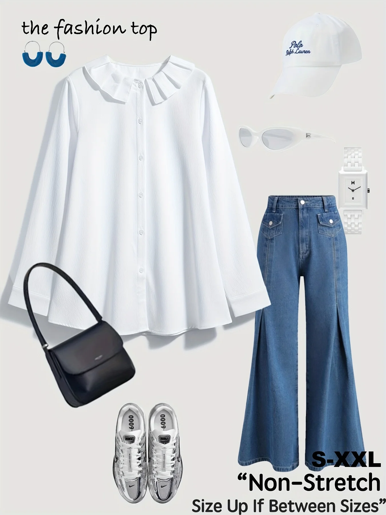 

Women's Stylish Pleated Collar Elegant Casual Versatile Shirt Top