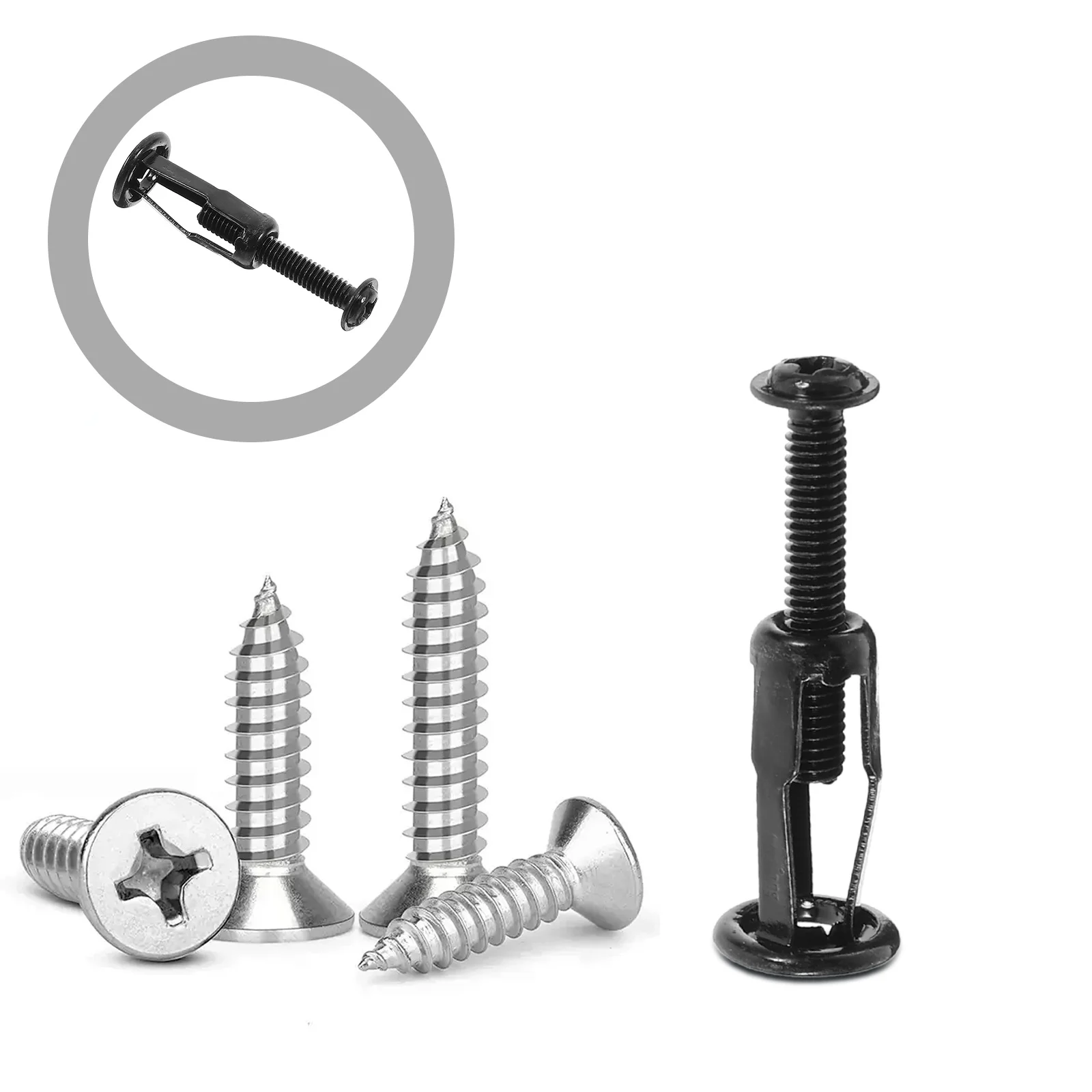 

10Pcs Expansion Screw Petal Nuts Hollow Lightweight for Metal Construction Home Repairs Threaded Inserts Plastic Nut