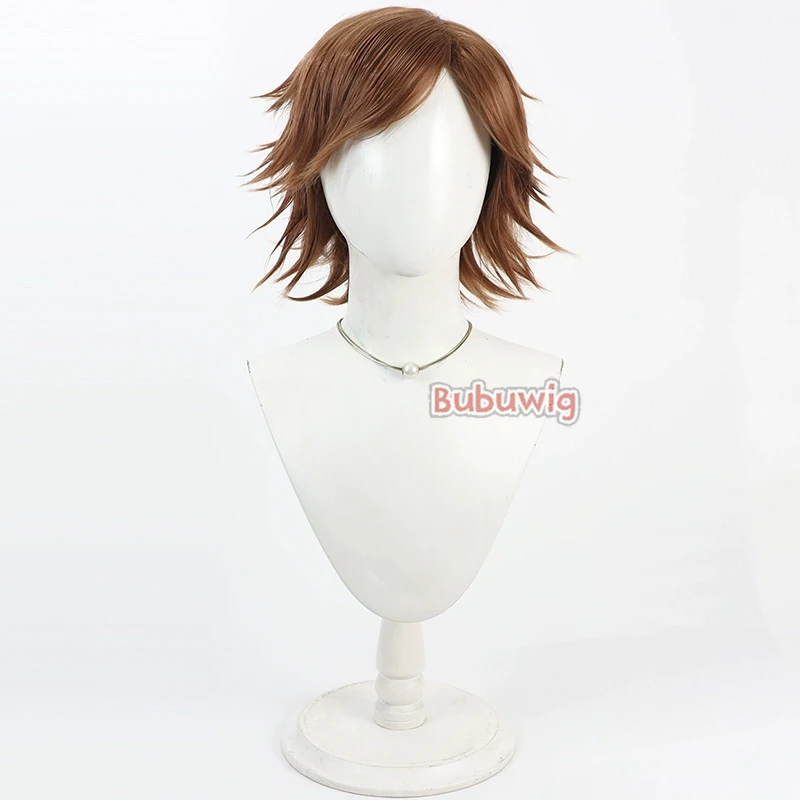 Bubuwig Synthetic Hair Asuka Kazama Cosplay Wigs Tekken 8 Asuka Kazama Halloween 30cm Short Straight Brown Wig Heat Resistant 2