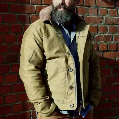 IRON HEART 12oz Denim N-1 High Density Clipped Deck Jacket