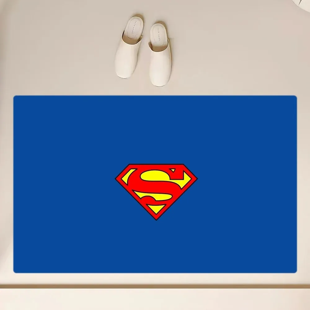 BEAST KINGDOM Superman Floor Mat Anti-Slip Bathroom Kitchen Bedroom Living Room Entrance Rug Home Decor