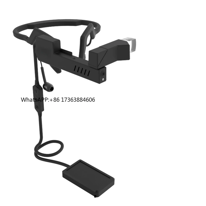Remote Collaboration Video Conference Live Broadcast AR Smart Glasses/Ar Head Display/Industrial Inspection Head-Mounted black
