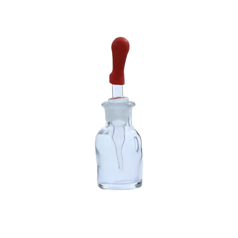 Glass Plastic Head Dropper Glass English Drop Bottle Scale Drop Bottle Laboratory Use