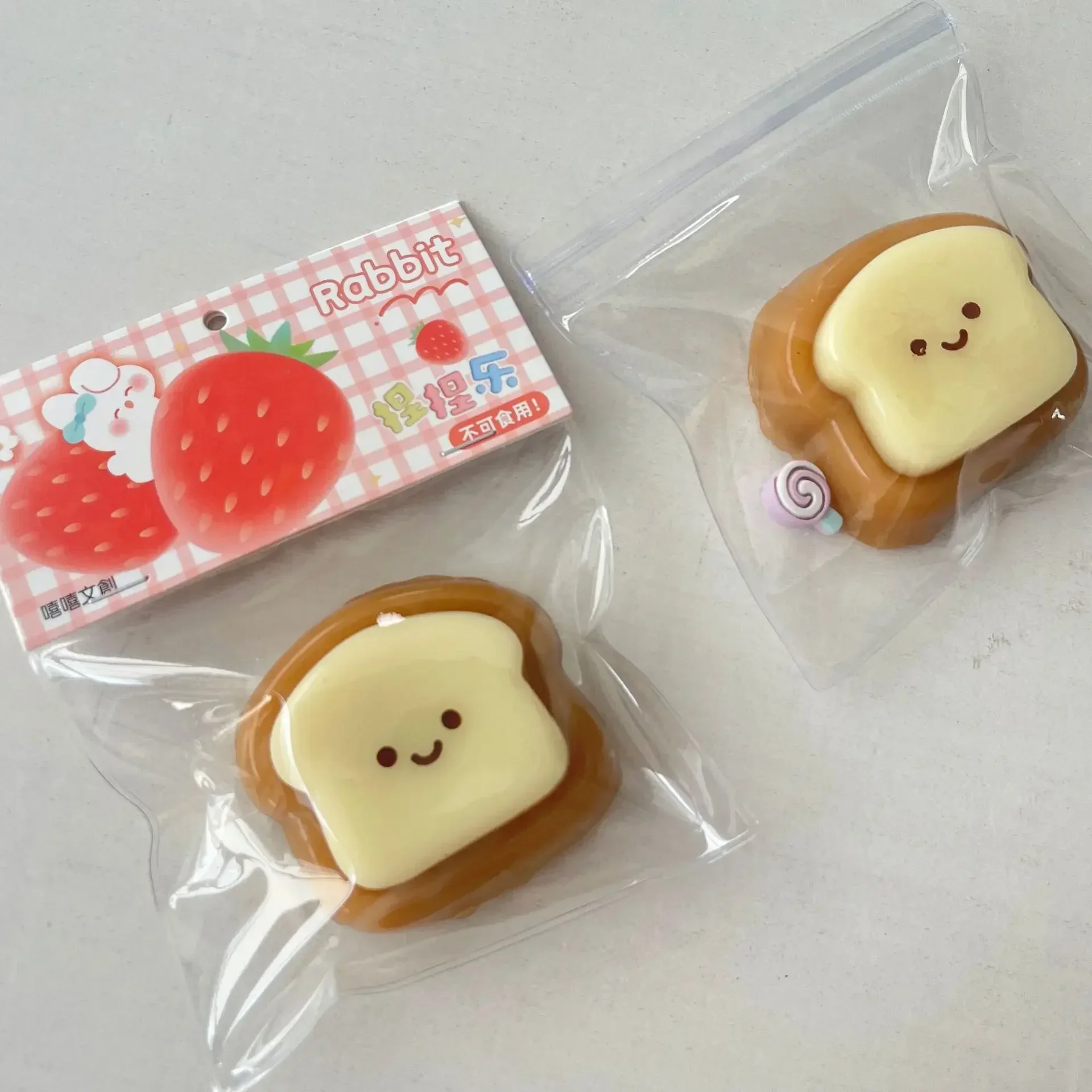 Kawaii Toast Formaggio Mochi Morbido Spremere Rimbalzo Lento Giocattolo Antistress Sorriso Pane Fetta Dessert Ragazza Compleanno Agitarsi Giocattolo Regalo