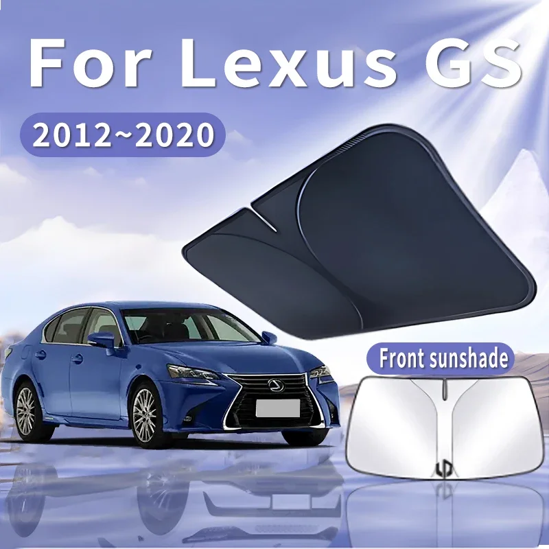 Foldable Car Sun Visor For Lexus GS L10 2012~2020 2015 Front Windshield Sunshade Heat Insulation Summer Cooling Auto Accessories