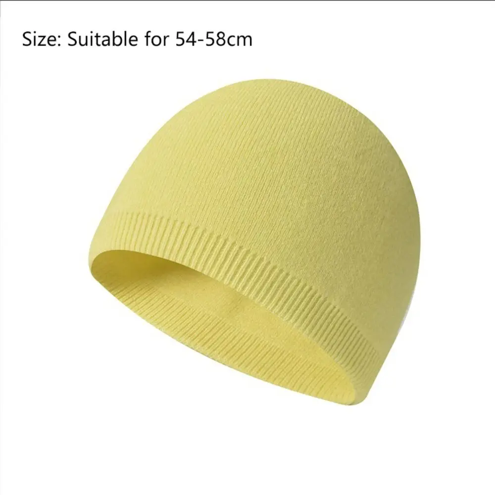Модная однотонная шапка-бини, теплая зимняя вязаная шапка, ветрозащитные наушники, шерстяные шапки для женщин