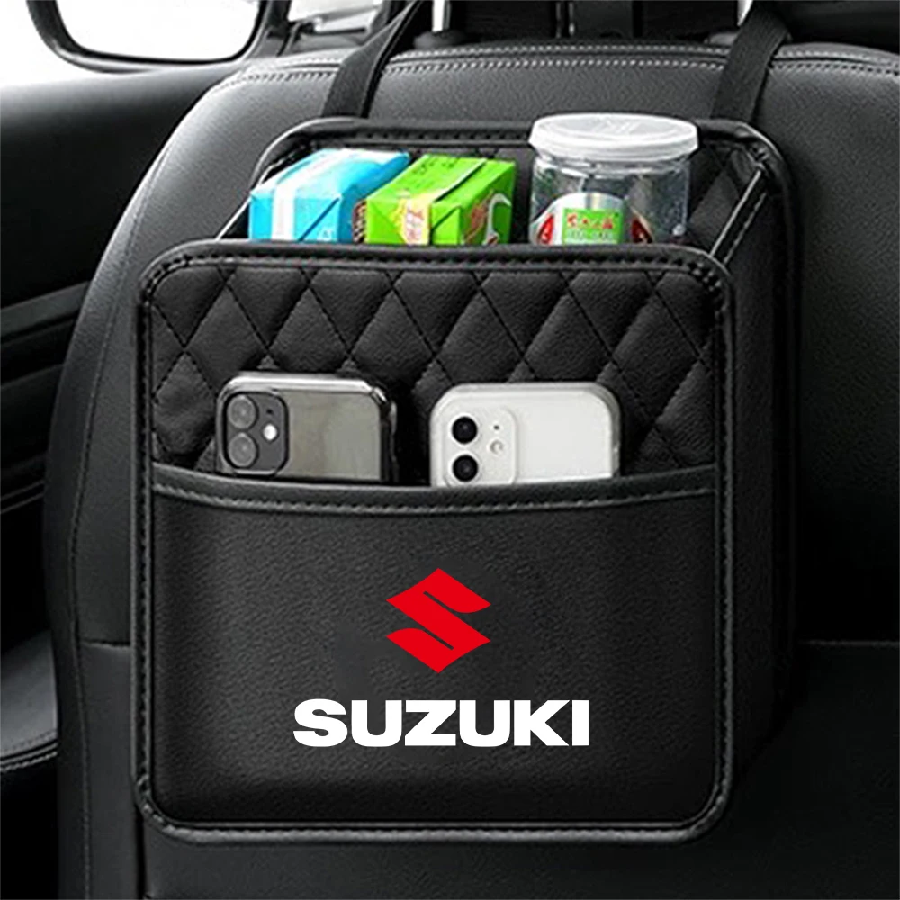 PU Leather Car Large Capacity Storage Bag Buckle Accessories for Suzuki SX4 Swift Jimny Vitara Grand Baleno Samurai view 2
