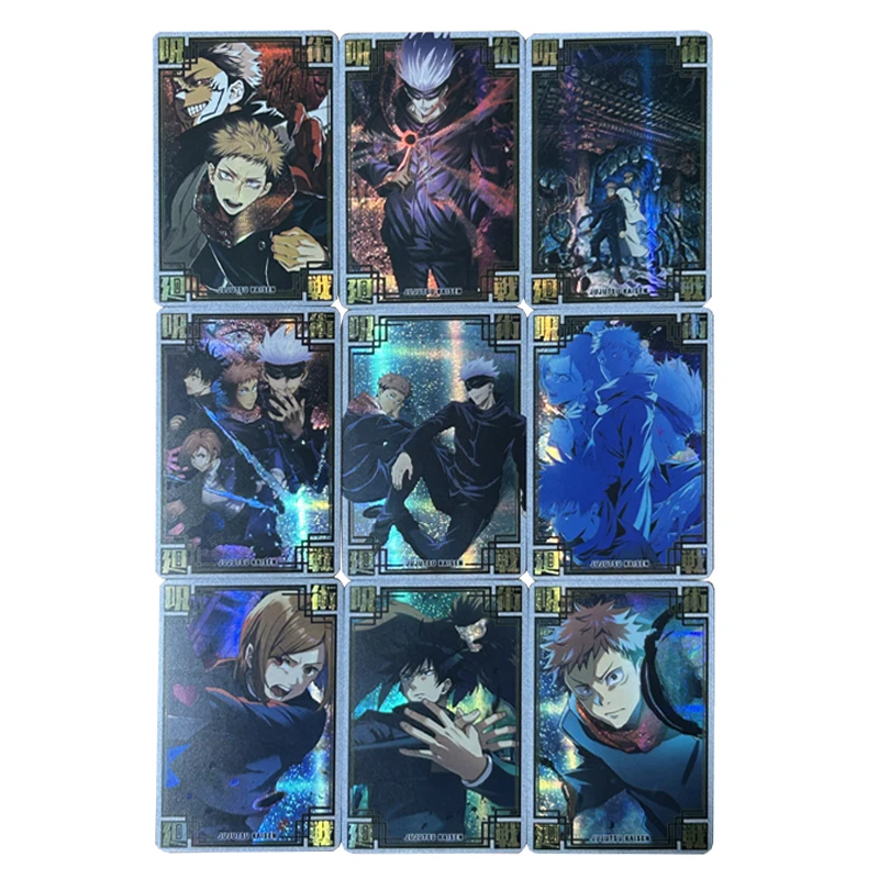 

9 шт./компл. Jujutsu Kaisen Gojo Satoru Ryomen Sukuna Makora DIY самодельные цветные флэш-карты аниме игровая коллекционная карта подарок 63*88 мм