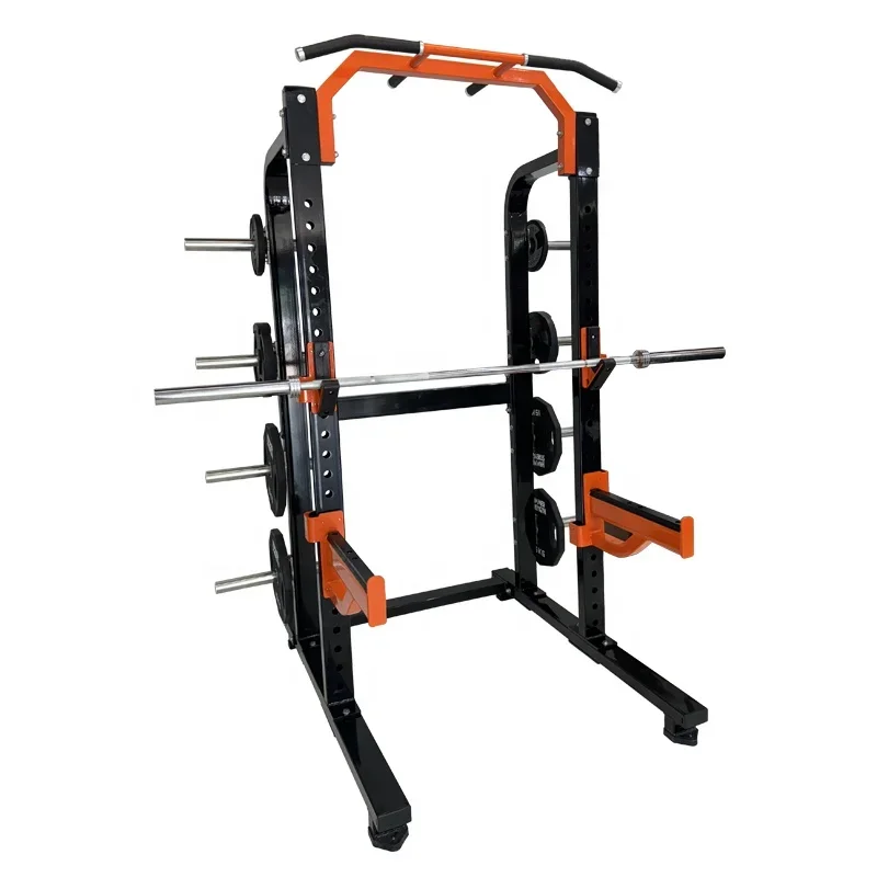 2026 Adjustable Power Cage Squat Rack Pull Up Dip Row Integrated Unit