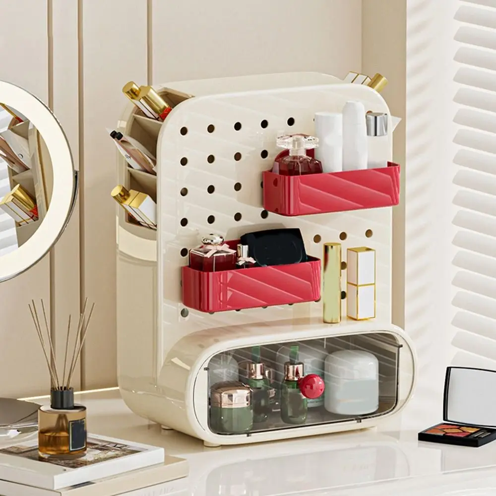 

Multifunctional Plastic Hole Board Storage Box Large Capacity Vertical Stationery Storage Rack Simple Pen Holder Workplace