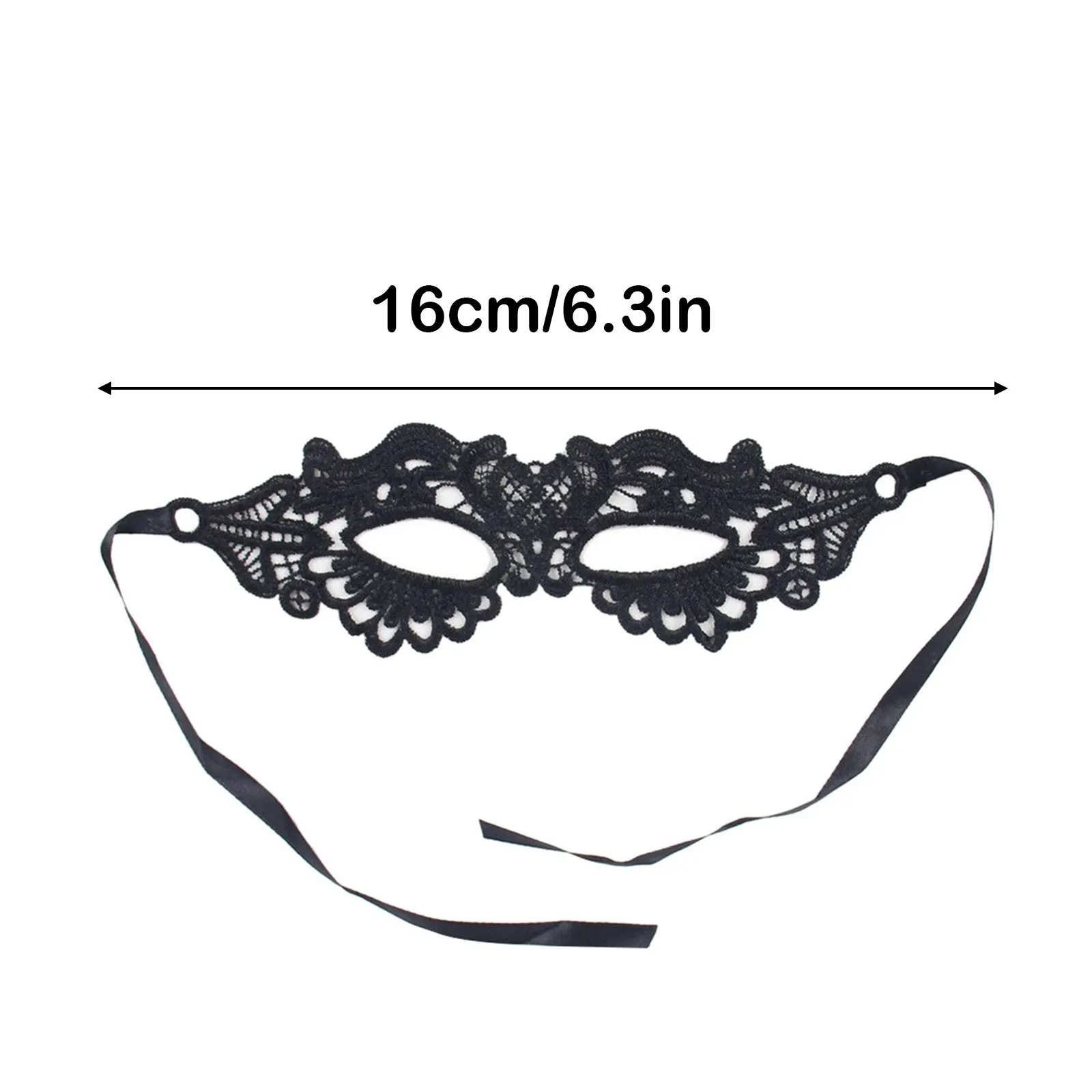Masque de mascarade demi-visage en dentelle – Design délicat ajouré pour bal, Halloween ou soirée élégante (ruban réglable)