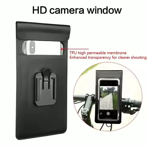 Waterproof bicycle phone installation kit, 360 &deg; rotatable motorcycle smartphone holder, capable of facial/touch recognition