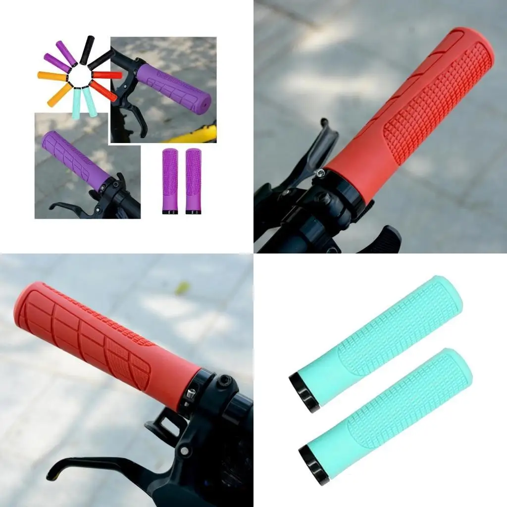 

R6FE 2Pcs Bicycles Handlebars Grip Soft Rubber Cover Bikes Handle Grip Cover Antislip Cyclings Handlebars Grip Handle Sleeves