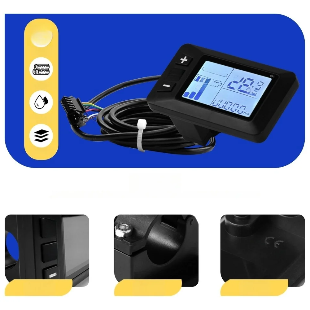G51 LCD Instrument Display for E-Bike and Scooter with Backlight Control and IP65 Certified Dust Water Protection