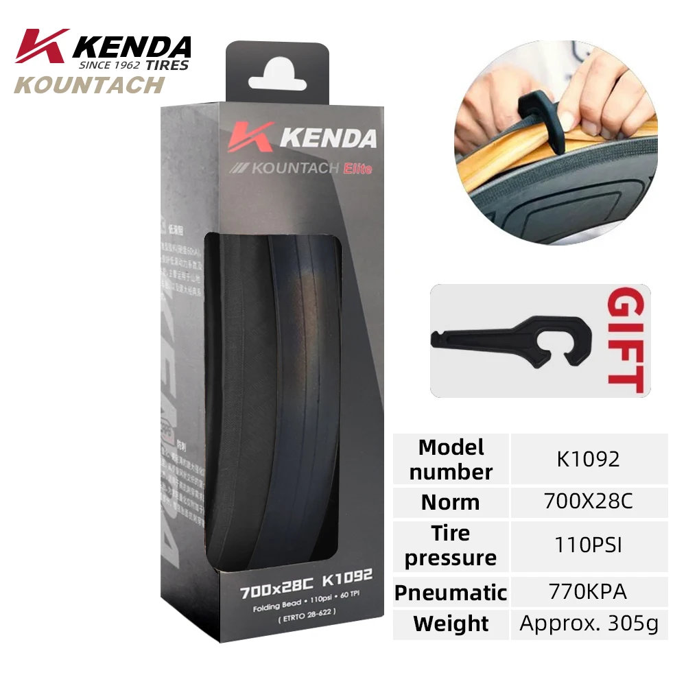 

Kenda K1092 New 700x25/28c Puncture Protection Urltra-Light Bicycle Rubber Folding Tire Road Bicycle Puncture Resistant Tyre