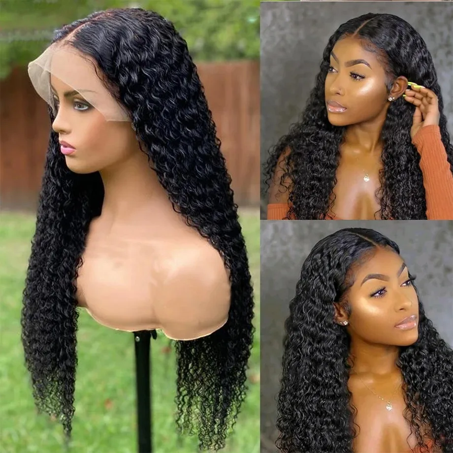 Deep Wave Frontal Wigs 13x6 HD Lace Transparent Frontal Wig 30 Inch 13X4 Deep Curly Lace Front Wig Human Hair Lace Frontal Wig