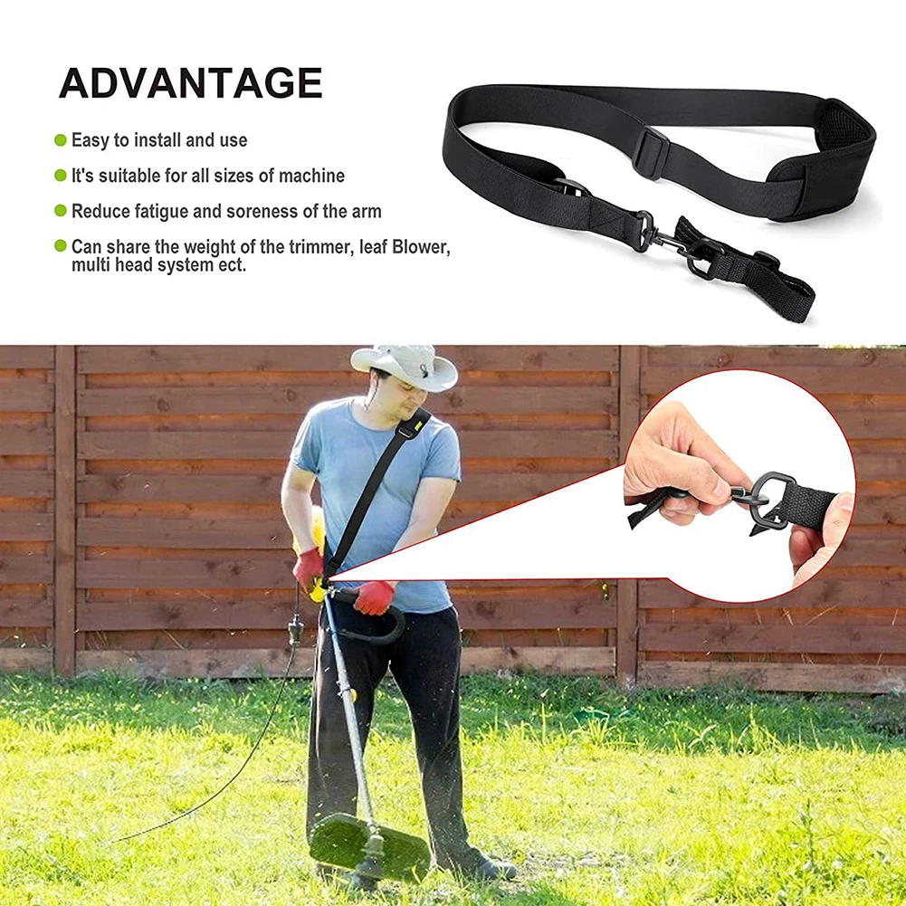 Universal Lawn Mower Shoulder Strap Adjustable Length Harness Tool Weeder Fittings Garden Power Tool Accessories