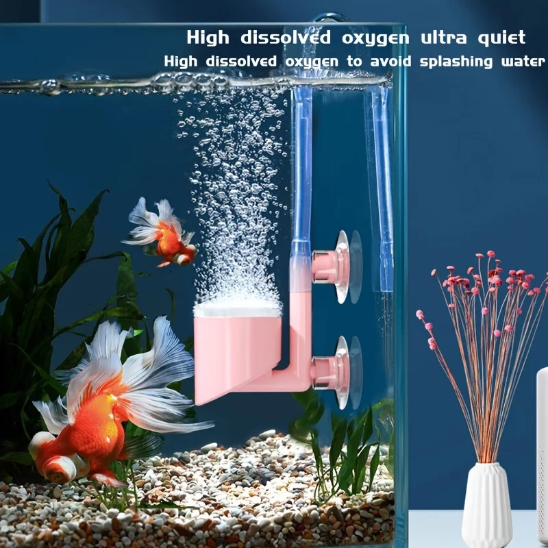 Pompe à oxygène à nano-bulles ultra-denses pour aquarium - Améliorez la santé des poissons grâce à des bulles hypnotisantes sans effort