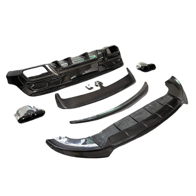 

True Carbon Fiber Front Lip Rear Diffuser Rear Spoiler Roof Spoiler LD Style Body Kit for Mercedes Benz Gle Class Coupe Body Kit