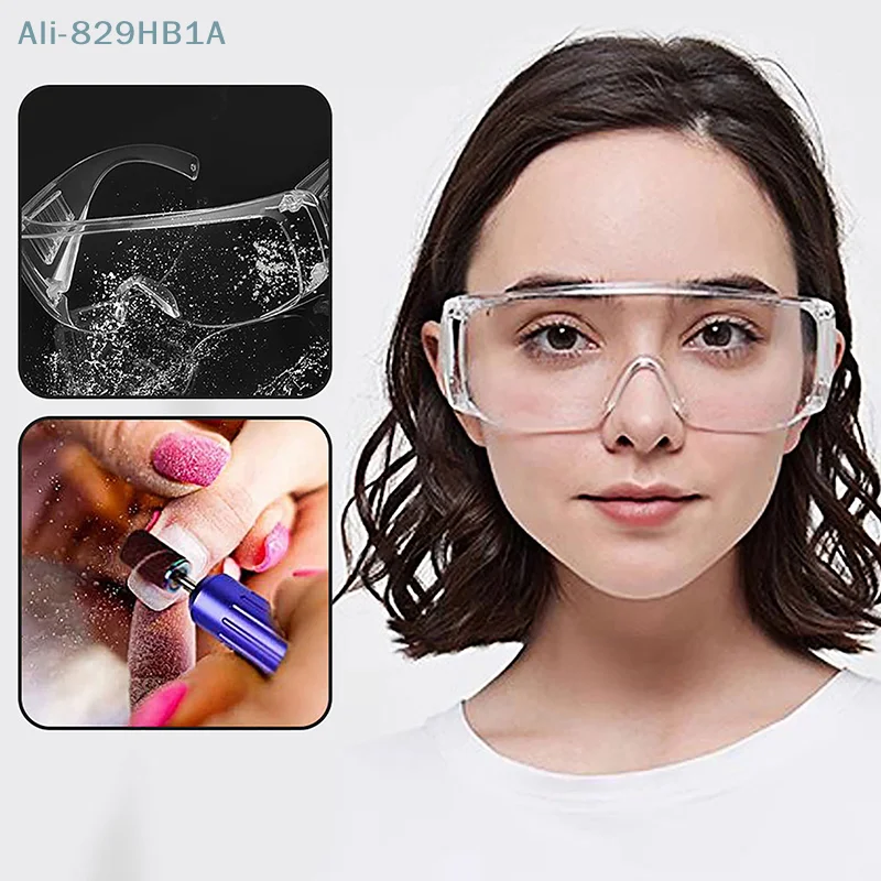 Unisex Transparent Fog&UV Resistant Safety Glasses Goggle Manicure Lab Protective Eye Wear Lens Workplace Anti-dust Glasses