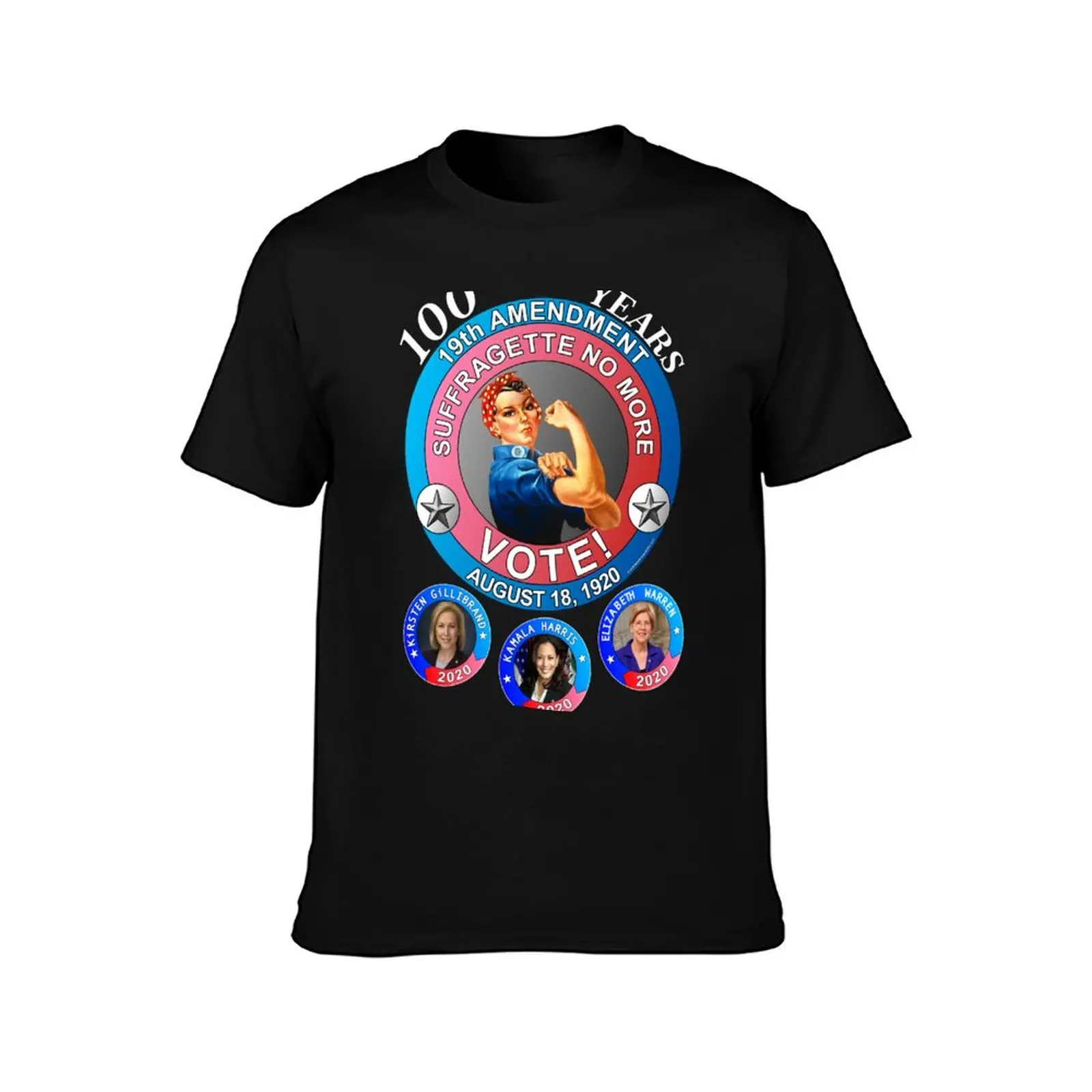 19th Amendment 100th Anniversary Warren Harris Gillibrand Rosie the Riveter T-Shirt Summer Casual Loose T-Shirt