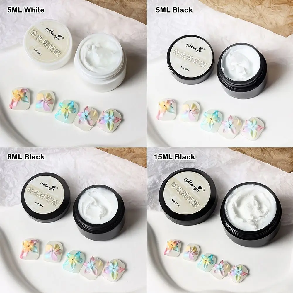 New 5/8/15ml DIY Manicure Gel No need Top Coat gel 3D Sand Texture Gypsum Nail Gel UV Lacquer Varnish Painted Carved Glue Nail