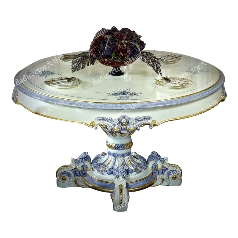 Luxury Dining Tables and Chairs Set Court Round Table