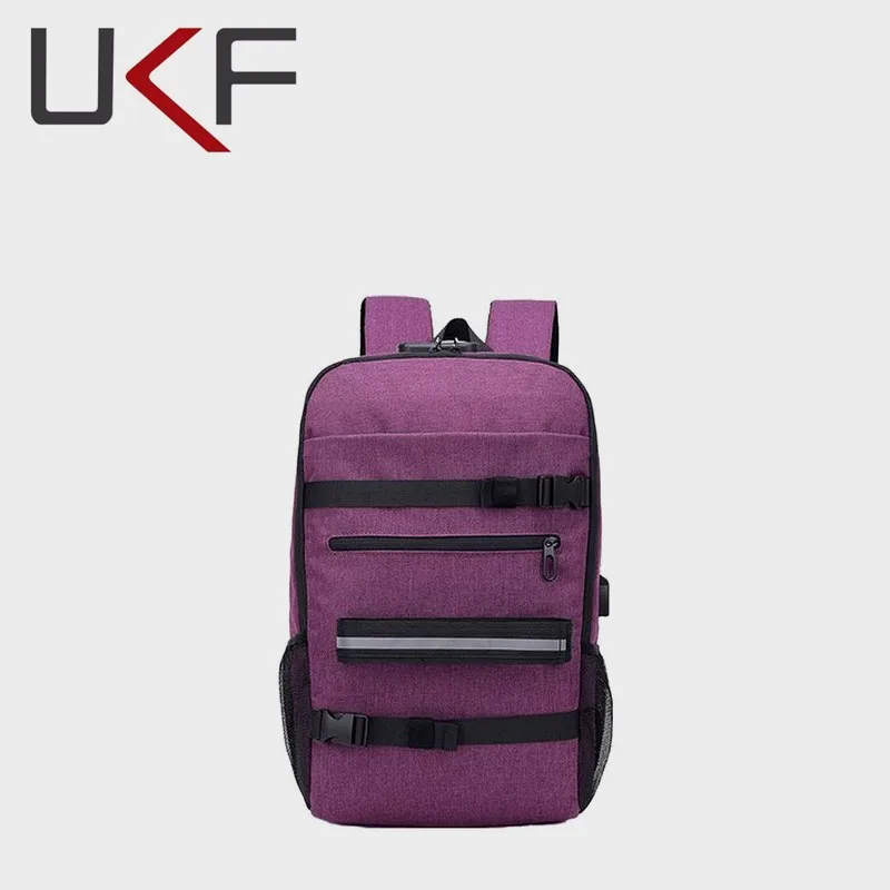 

UKF Skateboard Backpack Bag Anti-theft Password Lock USB Charging Shoulder Bag Men Women Leisure Travel Computer Bag Longboard