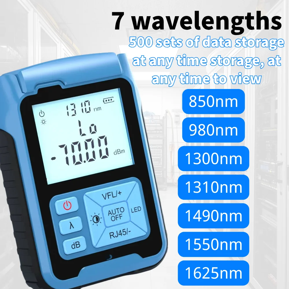 All In One Mini Fiber Tester, Power Meter + Visual Fault Locator 10mW/30mW VFL for Network Cable