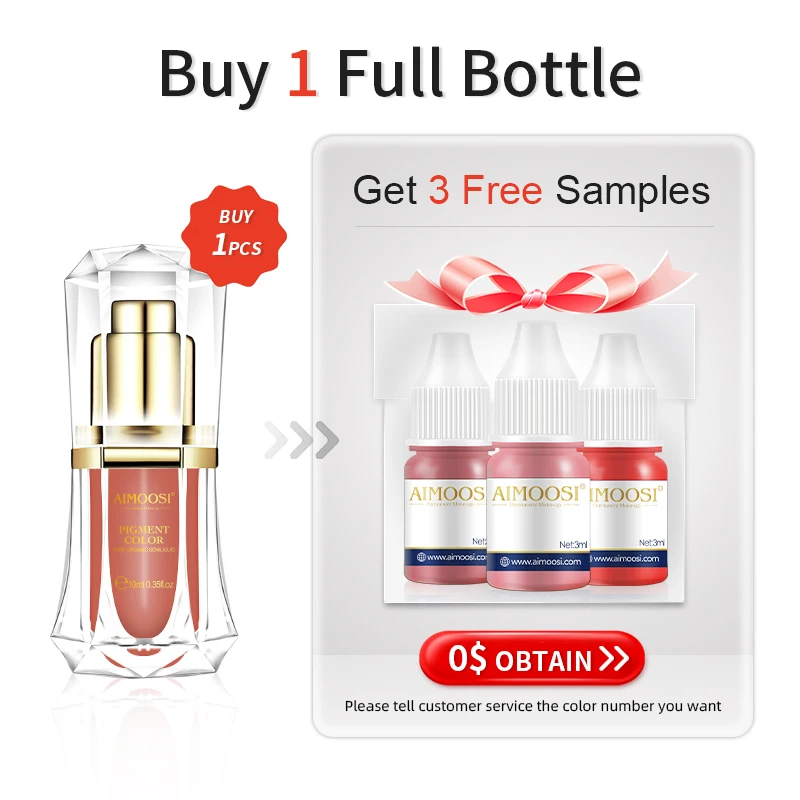 AIMOOSI 3ml Nude Color Tattoo Microblading Paint Ink Pigment For Semi Permanent Makeup Eyebrows Lips Tint Consumables