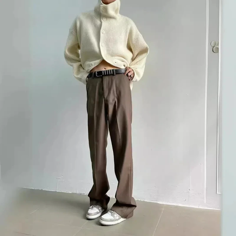 Autumn Winter New Minimalist Pit Stripe Single Breasted Women\'s Clothing Loose Lazy Style Knitted Cardigan All-match Sweaters